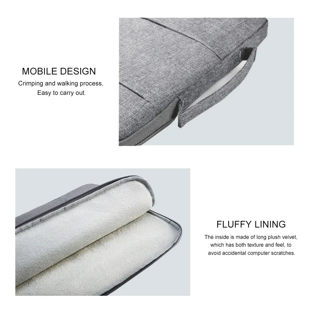 Felt Laptop Sleeve with Accessory Pockets