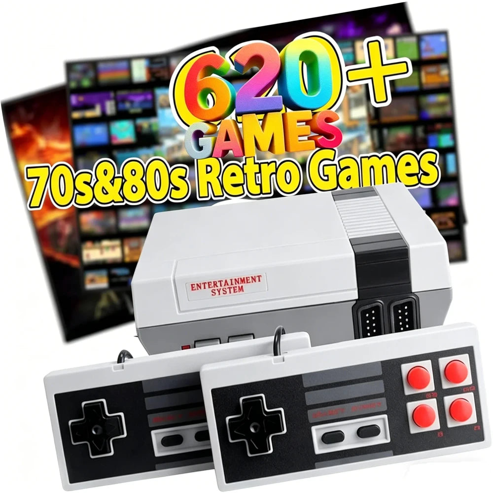 Classic Retro Gaming Console + 2 Controllers